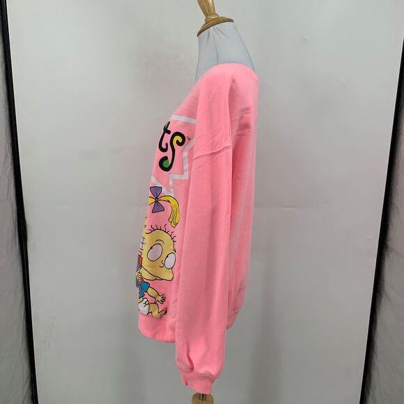 Nickelodeon Sweatshirt Womens L Large Bubblegum RugRats Big Graphic Pullover - Picture 5 of 13
